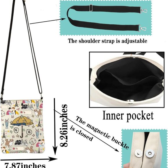 Elegant 7.87" Crossbody Bag with Magnetic Closure - Perfect Travel Companion - Picture 2 of 7